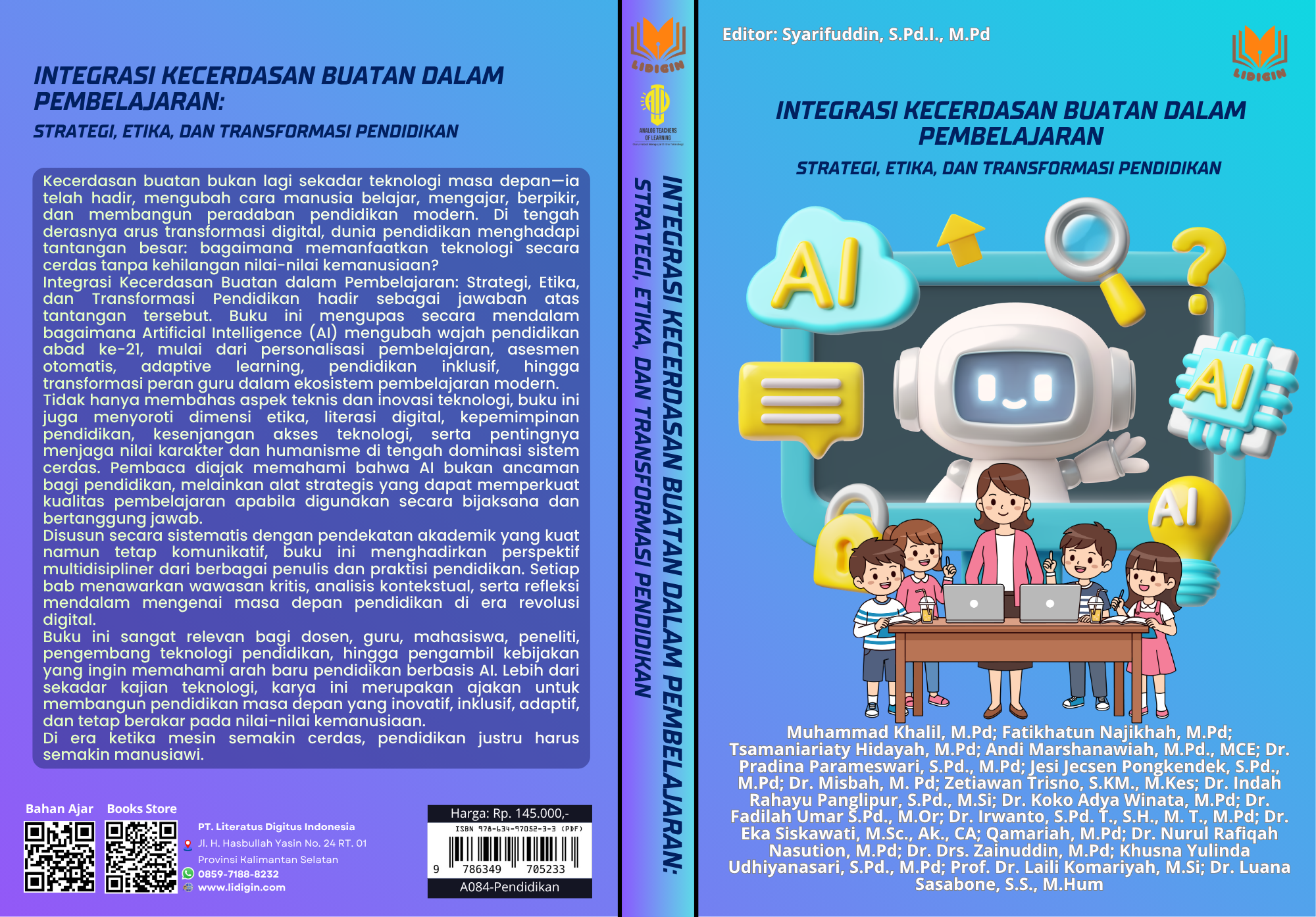 84. Cover Integrasi Kecerdasan Buatan dalam Pembelajaran Strategi, Etika, dan Transformasi Pendidikan